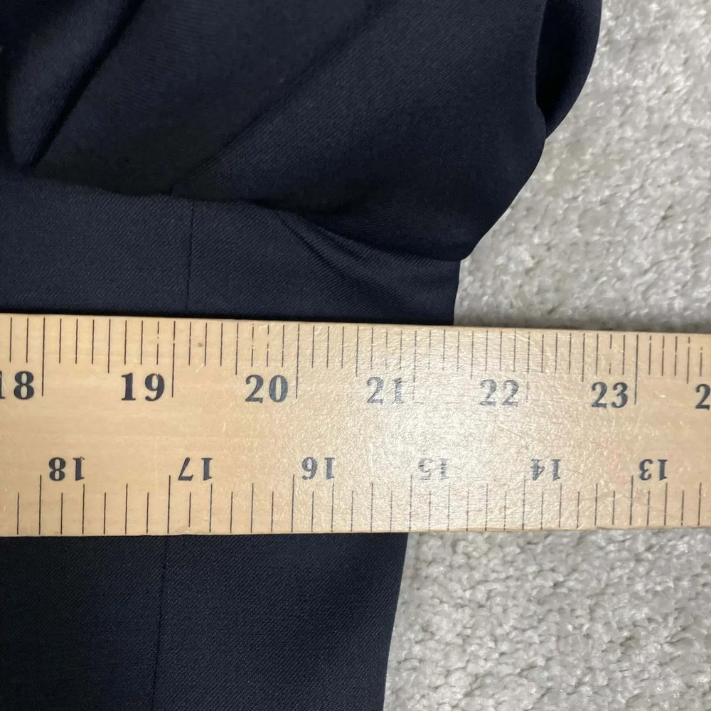 Ermenegildo Zegna Blazer Mens 50C Navy Blue Multiseason Wool Suit Jacket Flaws:(